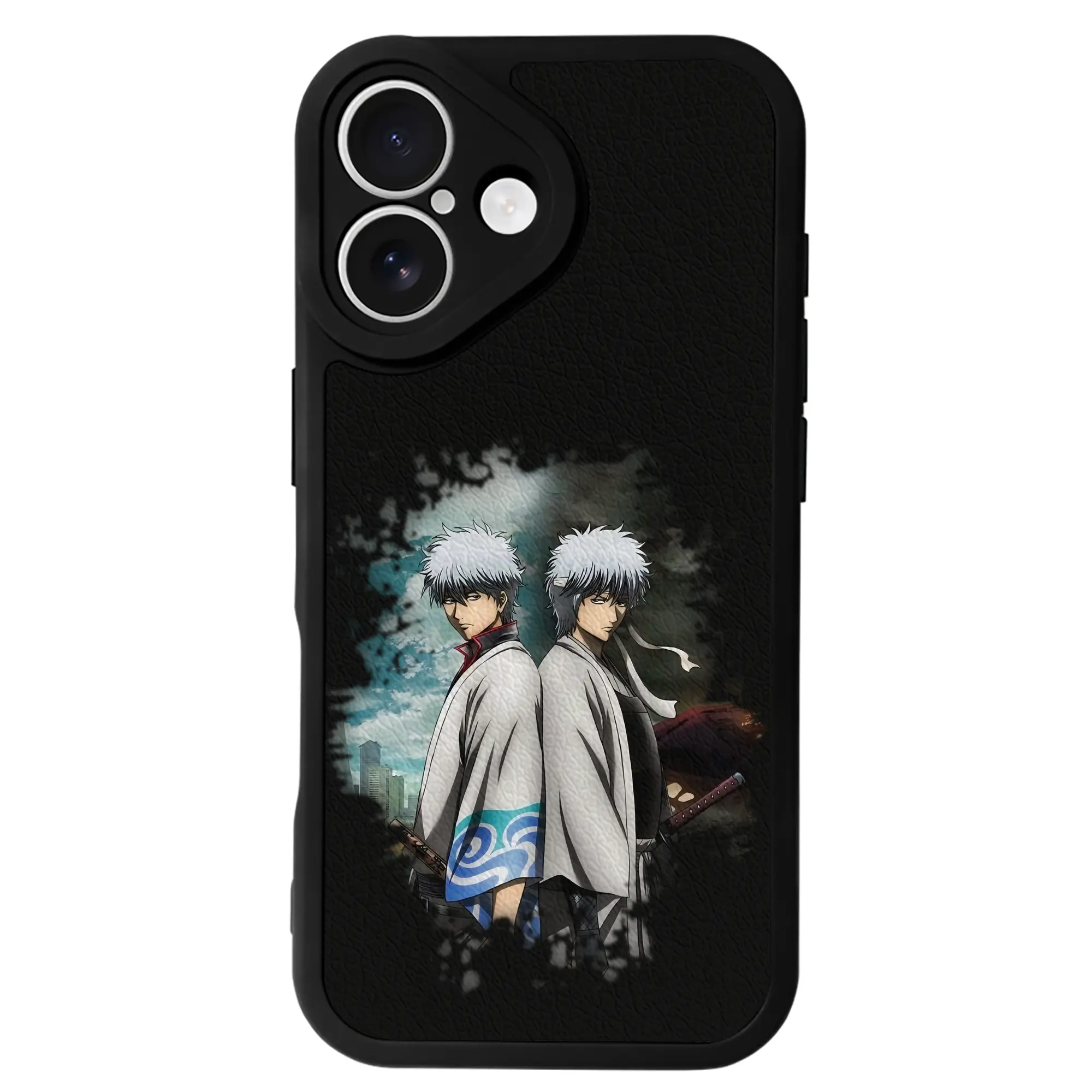 銀魂 グッズ 坂田 銀時 - IPhone 16シリーズ対応 ・ シリコンスマホケース ・ レザー調 ・ 高精度フィット ・ 耐衝撃 ・ ワイヤレス充電対応 ・ 精密カット